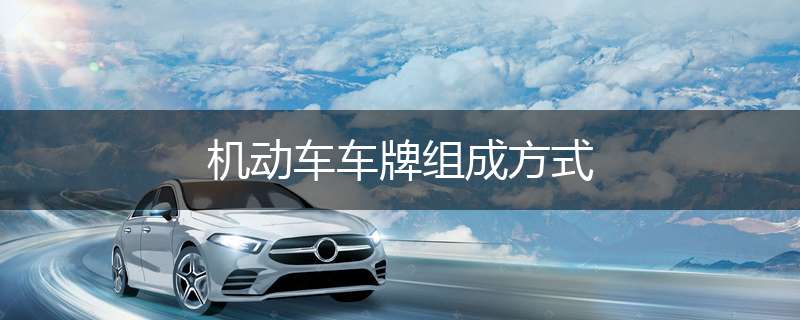 机动车车牌组成方式