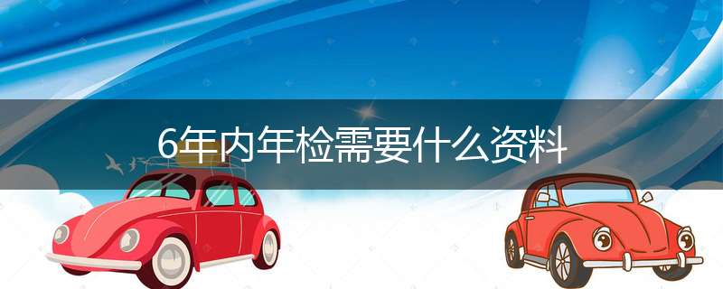 6年内年检需要什么资料