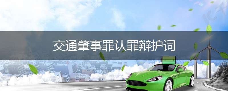 交通肇事罪认罪辩护词