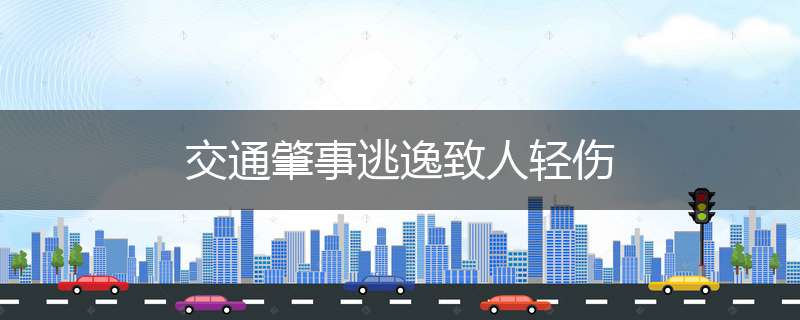 交通肇事逃逸致人轻伤