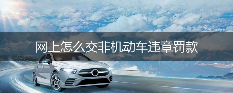 网上怎么交非机动车违章罚款
